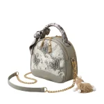Grey Butterfly Dome Crossbody