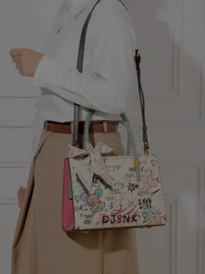 Graffiti Printed Tote Bag