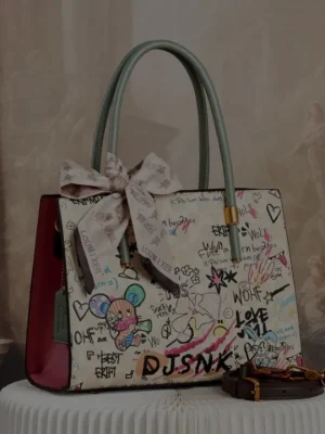 Graffiti Printed Tote Bag