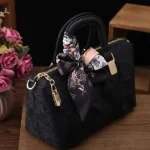 Lace Butterfly Boston Bag