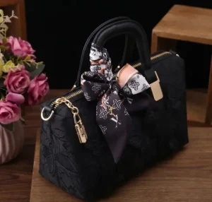 Lace Butterfly Boston Bag